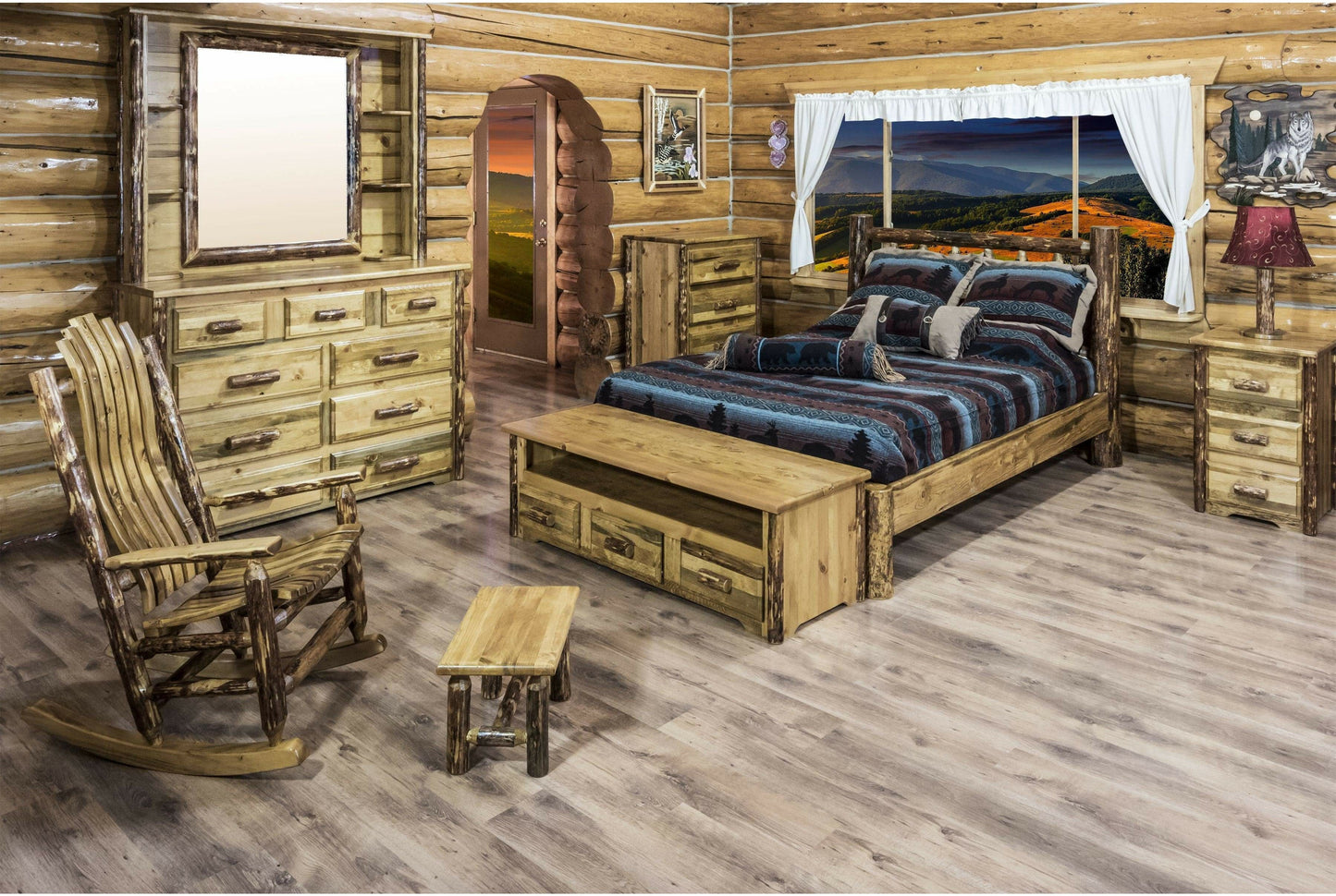 Montana Woodworks Glacier Country Kollektion Nachttisch mit 3 Schubladen