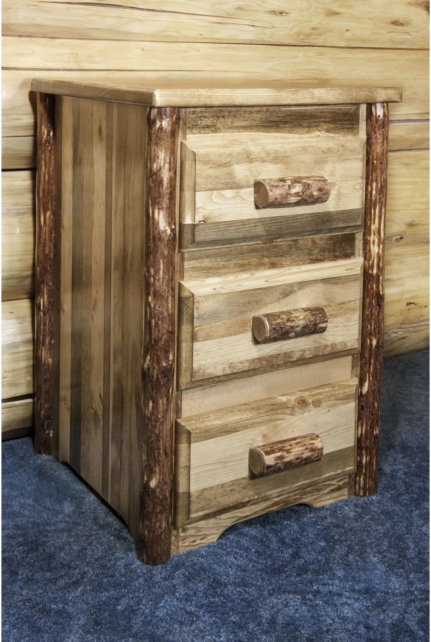 Montana Woodworks Glacier Country Kollektion Nachttisch mit 3 Schubladen