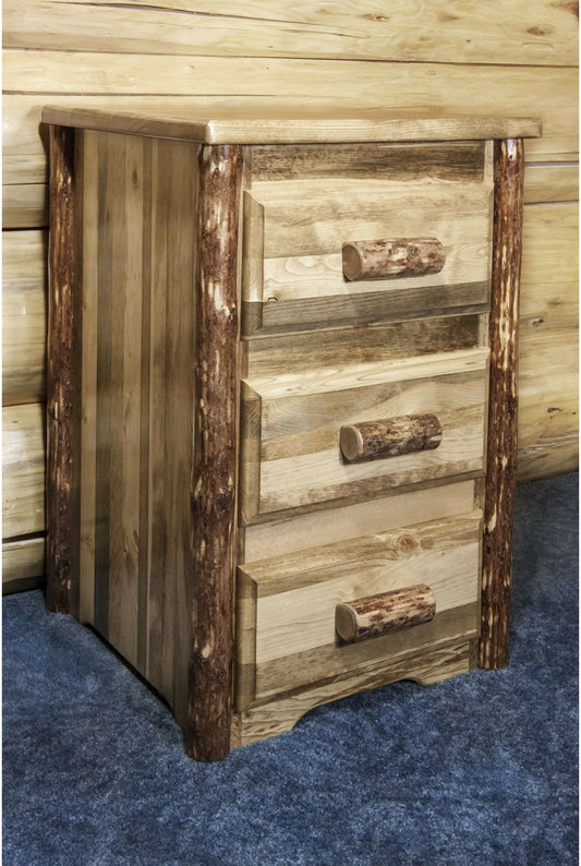 Montana Woodworks Glacier Country Kollektion Nachttisch mit 3 Schubladen