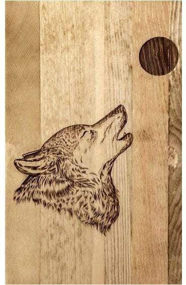 Montana Woodworks Glacier Country Kollektion Queen Storage-Plattform mit Laser-Gravur-Design