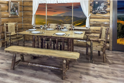 Montana Woodworks Glacier Country Kollektion Beistellstuhl mit ergonomischem Holzsitz