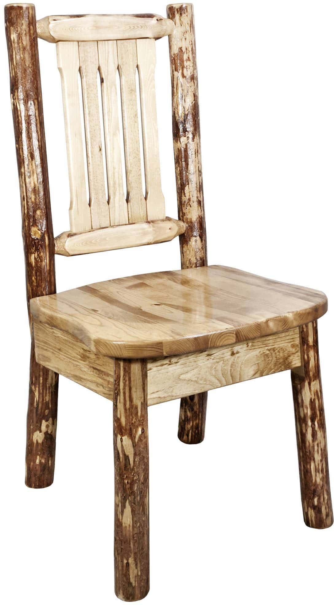 Montana Woodworks Glacier Country Kollektion Beistellstuhl mit ergonomischem Holzsitz