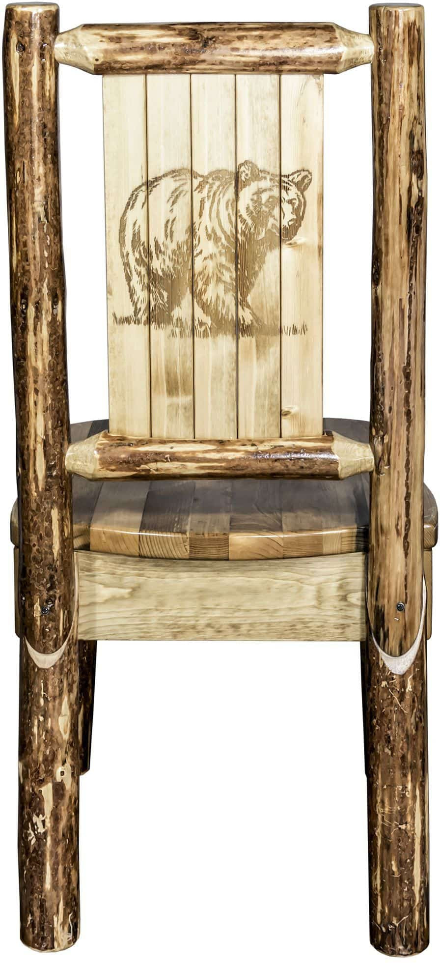 Montana Woodworks Glacier Country Kollektion Seitenstuhl mit Lasergravur Design