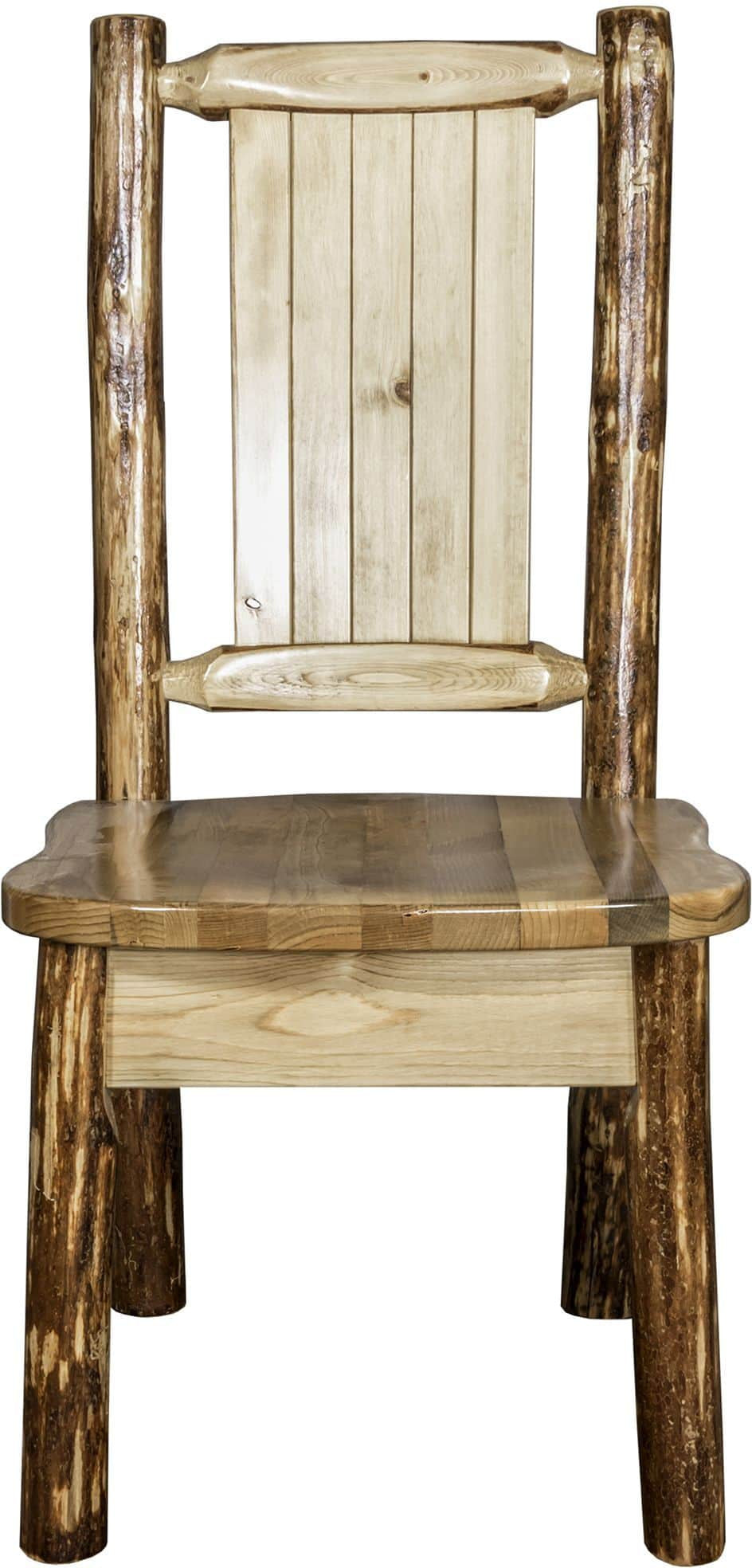 Montana Woodworks Glacier Country Kollektion Seitenstuhl mit Lasergravur Design