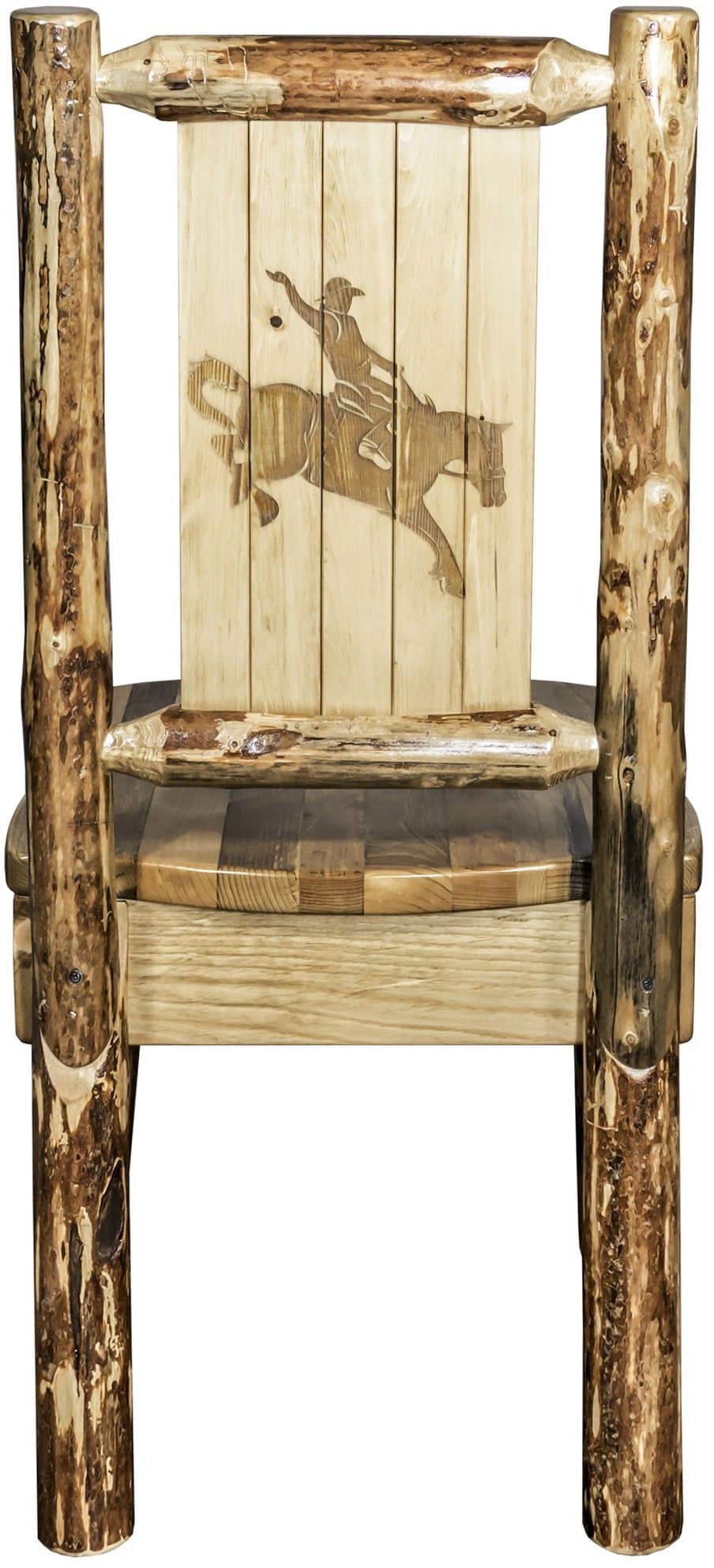 Montana Woodworks Glacier Country Kollektion Seitenstuhl mit Lasergravur Design