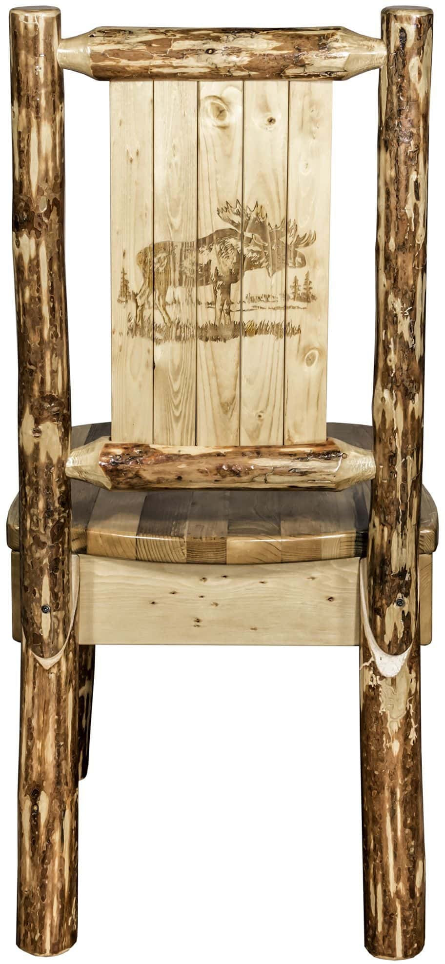 Montana Woodworks Glacier Country Kollektion Seitenstuhl mit Lasergravur Design
