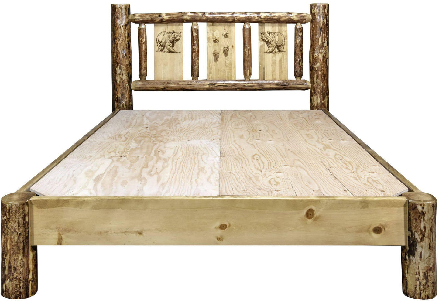 Montana Woodworks Gletscher Land Gravur Plattform Bett
