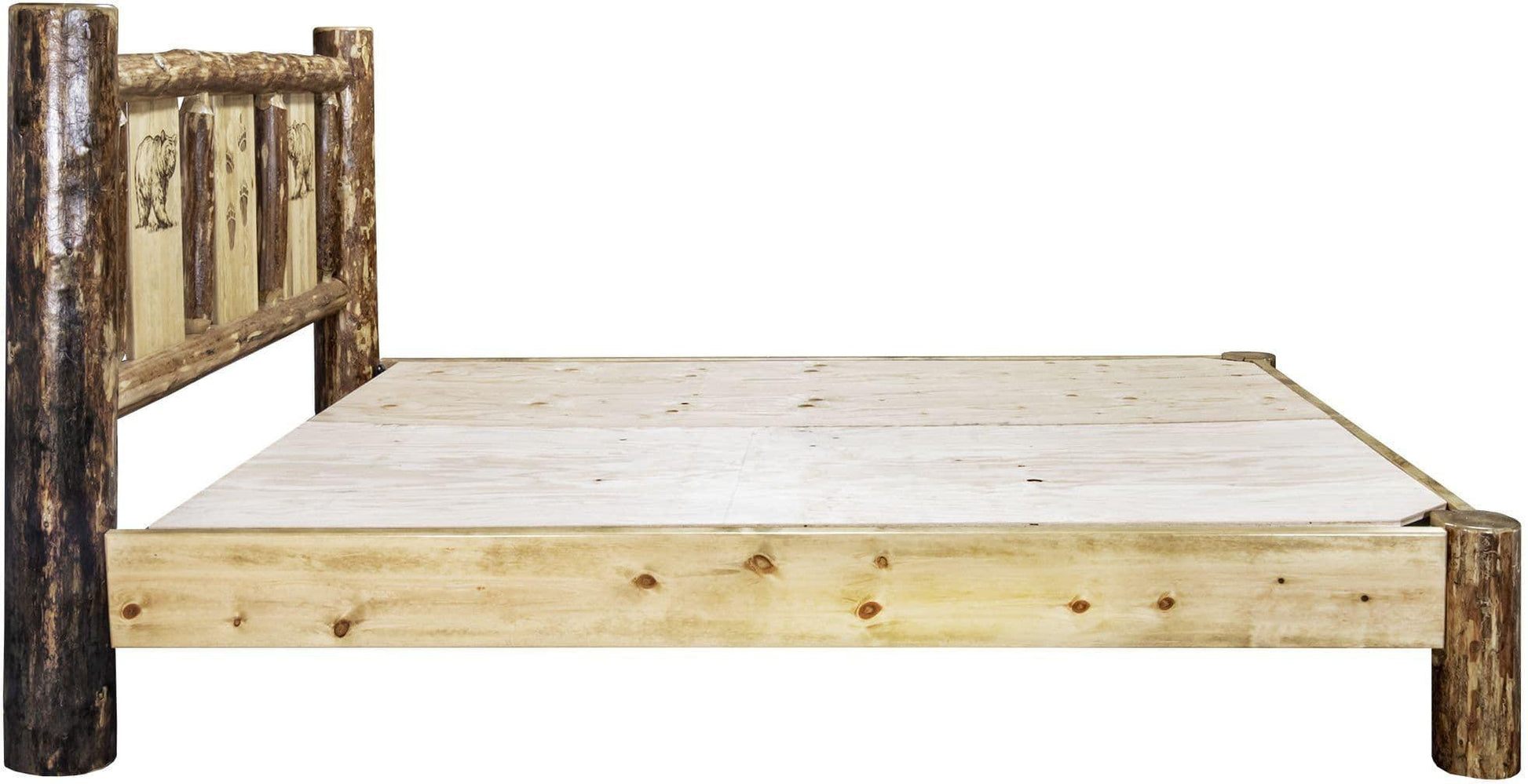 Montana Woodworks Gletscher Land Gravur Plattform Bett