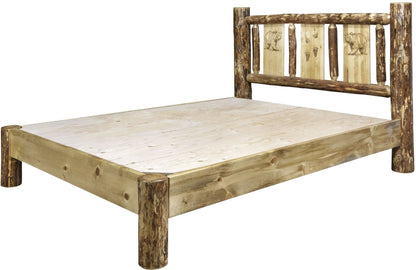 Montana Woodworks Gletscher Land Gravur Plattform Bett