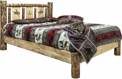 Montana Woodworks Gletscher Land Gravur Plattform Bett