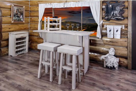 Montana Woodworks Homestead Kollektion Bar mit Fußschiene