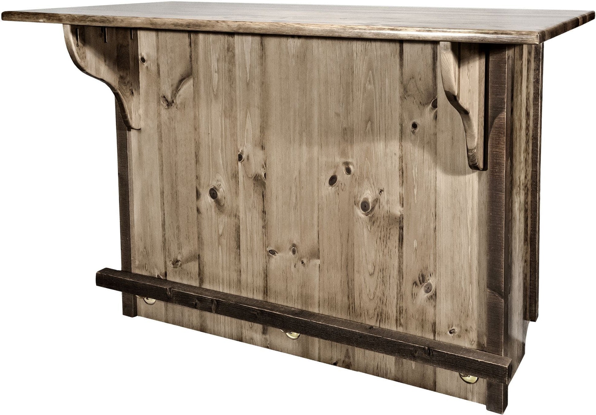 Montana Woodworks Homestead Kollektion Bar mit Fußschiene