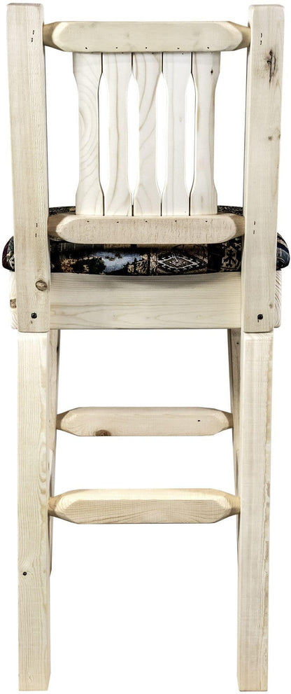 Montana Woodworks Homestead Kollektion Barshocker mit Rücksitz und Polstersitz