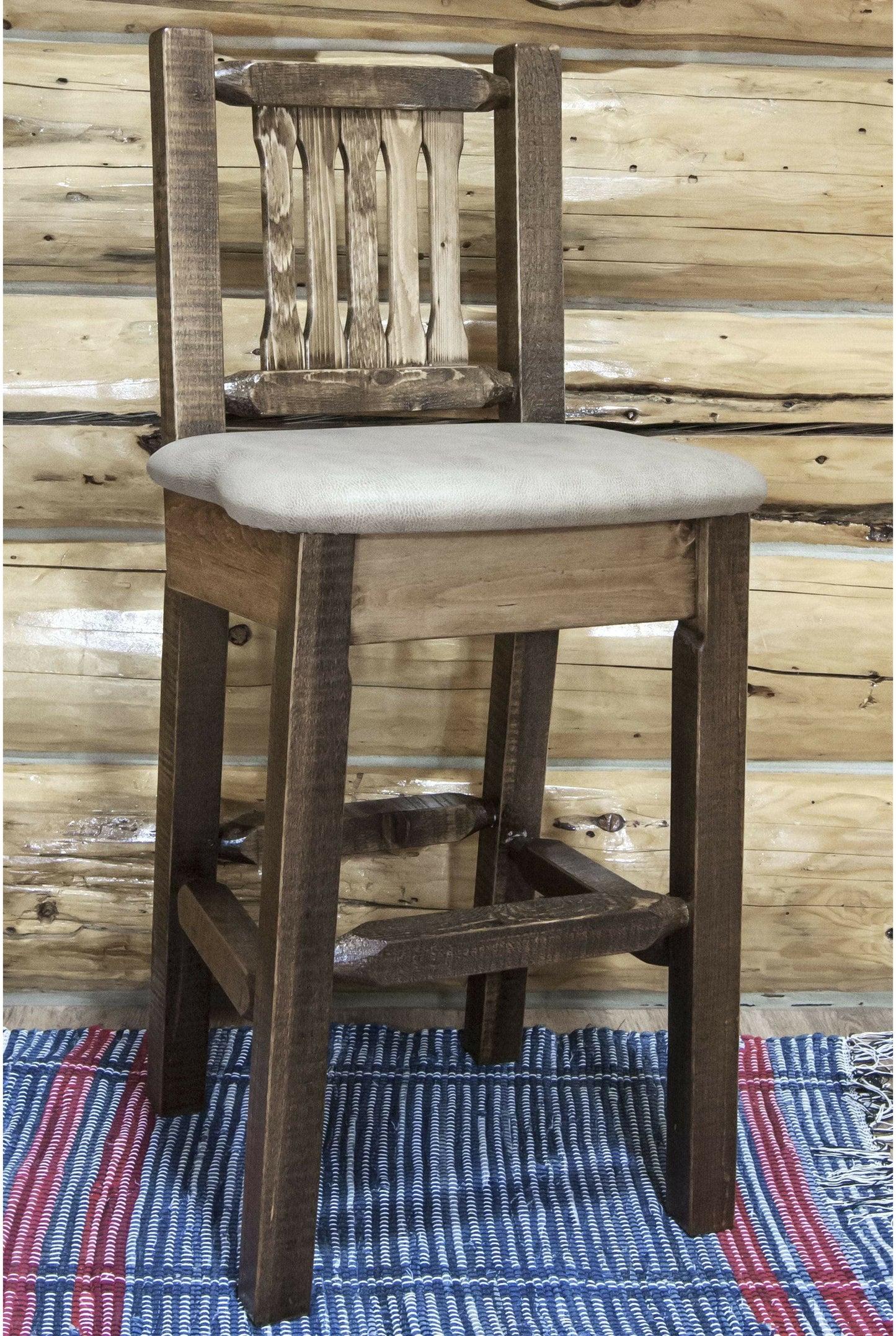 Montana Woodworks Homestead Kollektion Barshocker mit Rücksitz und Polstersitz