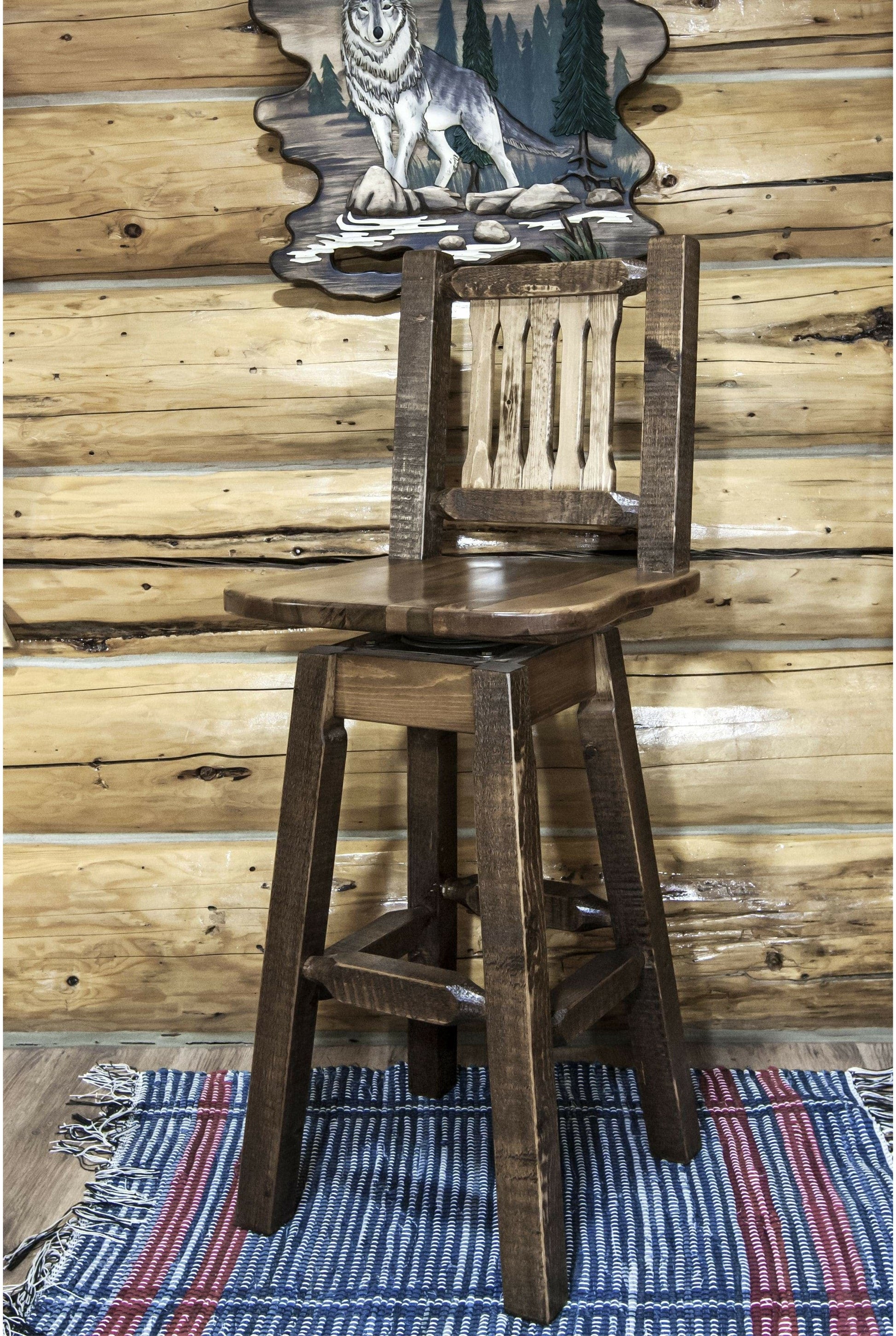 Montana Woodworks Homestead Kollektion Barshocker mit Back & Swivel
