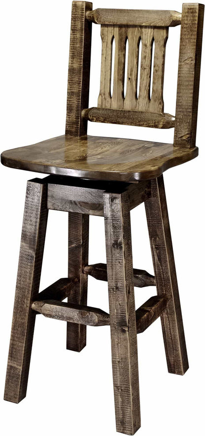 Montana Woodworks Homestead Kollektion Barshocker mit Back & Swivel