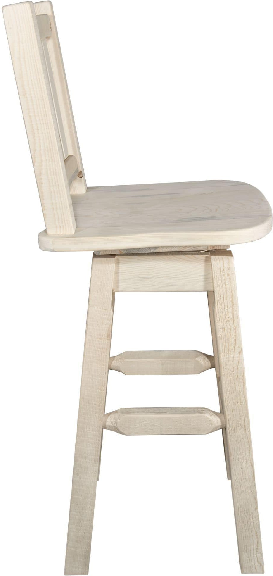 Montana Woodworks Homestead Kollektion Barshocker mit Rücken & Swivel und Laser Gravur - Bereit zum Abschluss