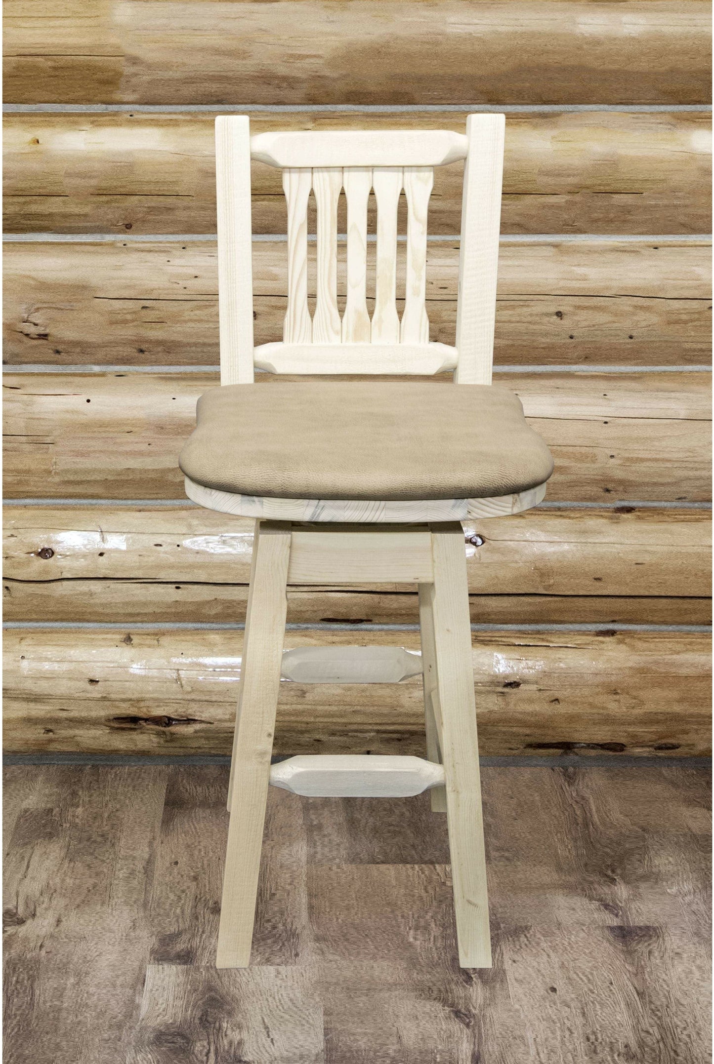 Montana Woodworks Homestead Kollektion Barshocker mit Rücken / Schwenk / Polstersitz