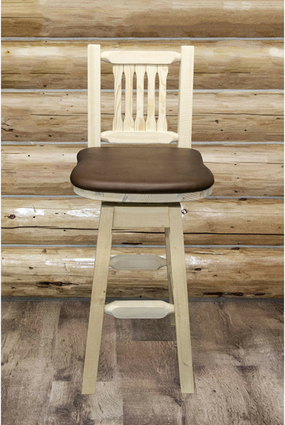 Montana Woodworks Homestead Kollektion Barshocker mit Rücken / Schwenk / Polstersitz