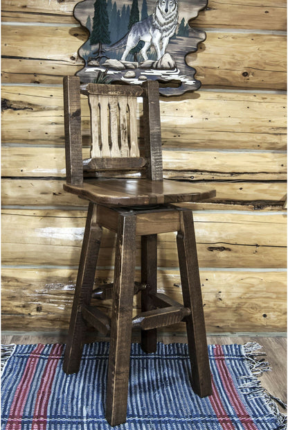 Montana Woodworks Homestead Kollektion Barshocker mit Back & Swivel