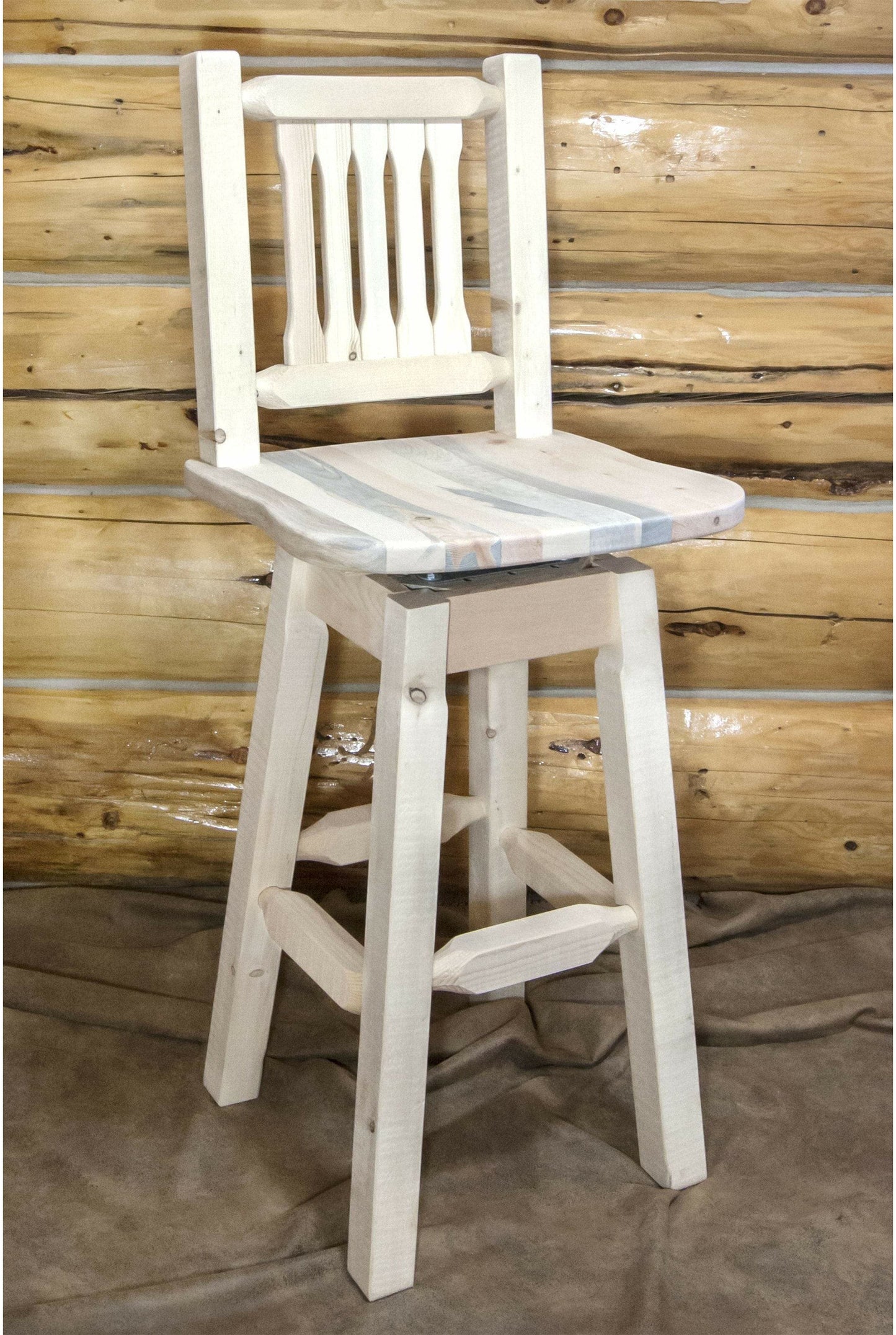 Montana Woodworks Homestead Kollektion Barshocker mit Back & Swivel