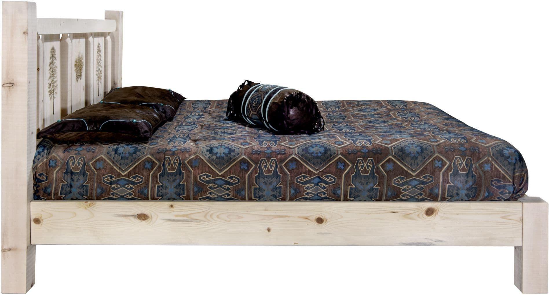 Montana Woodworks Homestead Kollektion California King Platform Bett - Klare Lacquer Finish