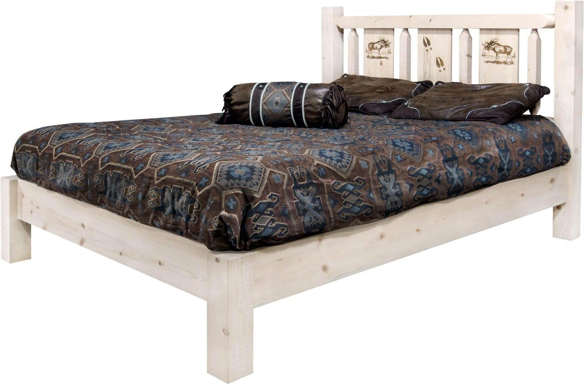 Montana Woodworks Homestead Kollektion California King Platform Bett - Klare Lacquer Finish