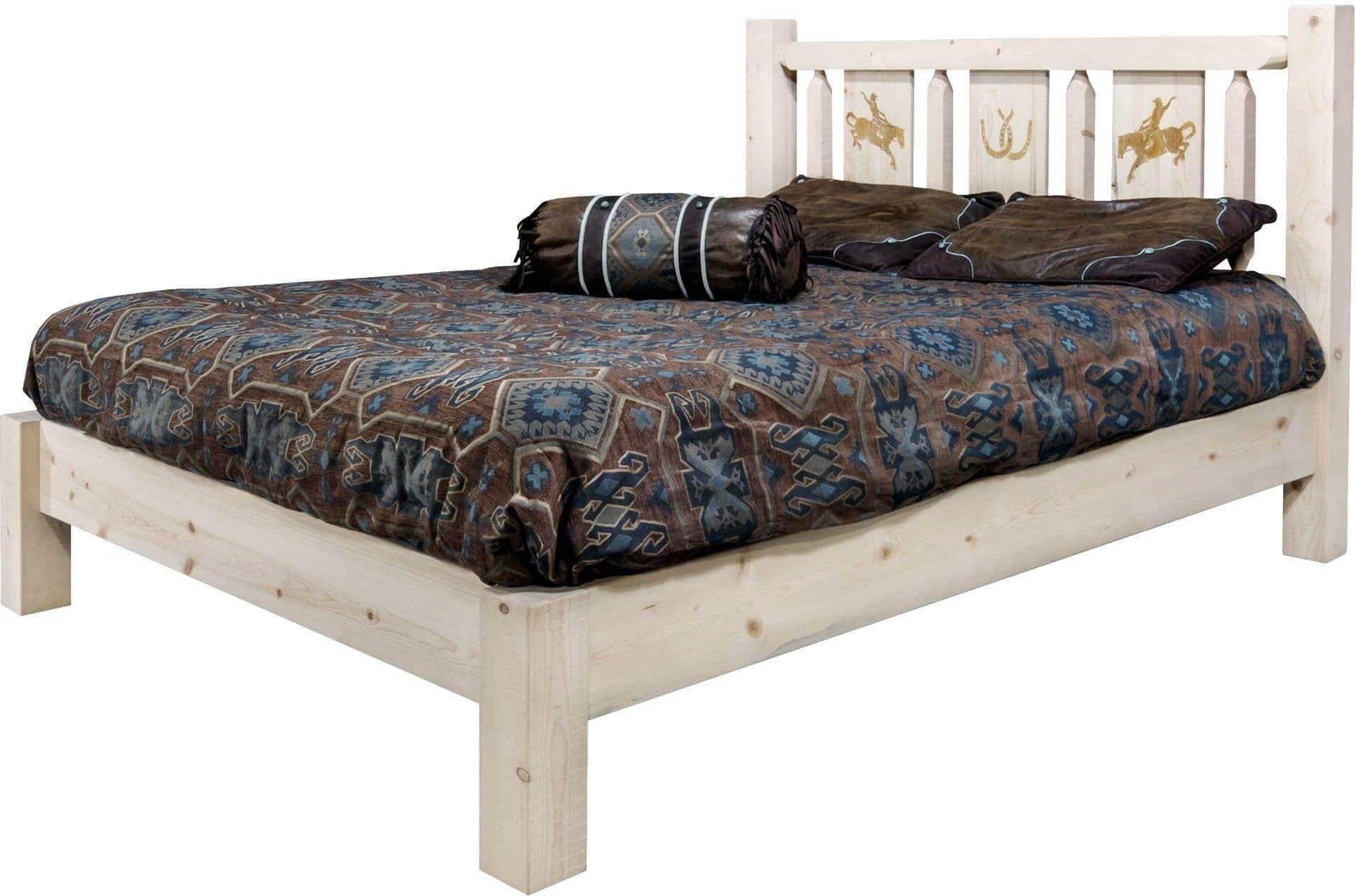 Montana Woodworks Homestead Kollektion California King Platform Bett - Klare Lacquer Finish