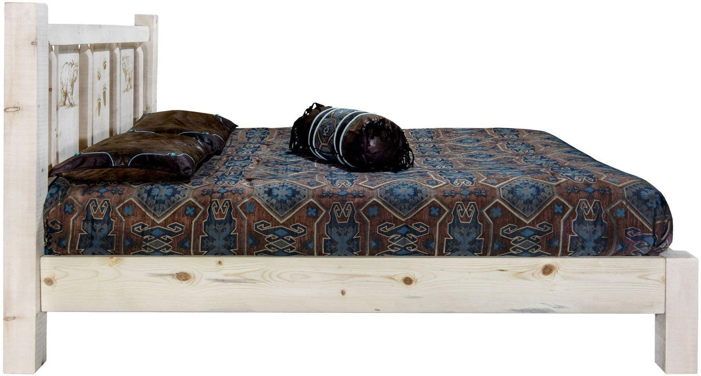 Montana Woodworks Homestead Kollektion California King Platform Bett - Klare Lacquer Finish