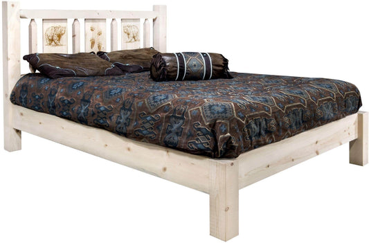Montana Woodworks Homestead Kollektion California King Platform Bett - Klare Lacquer Finish