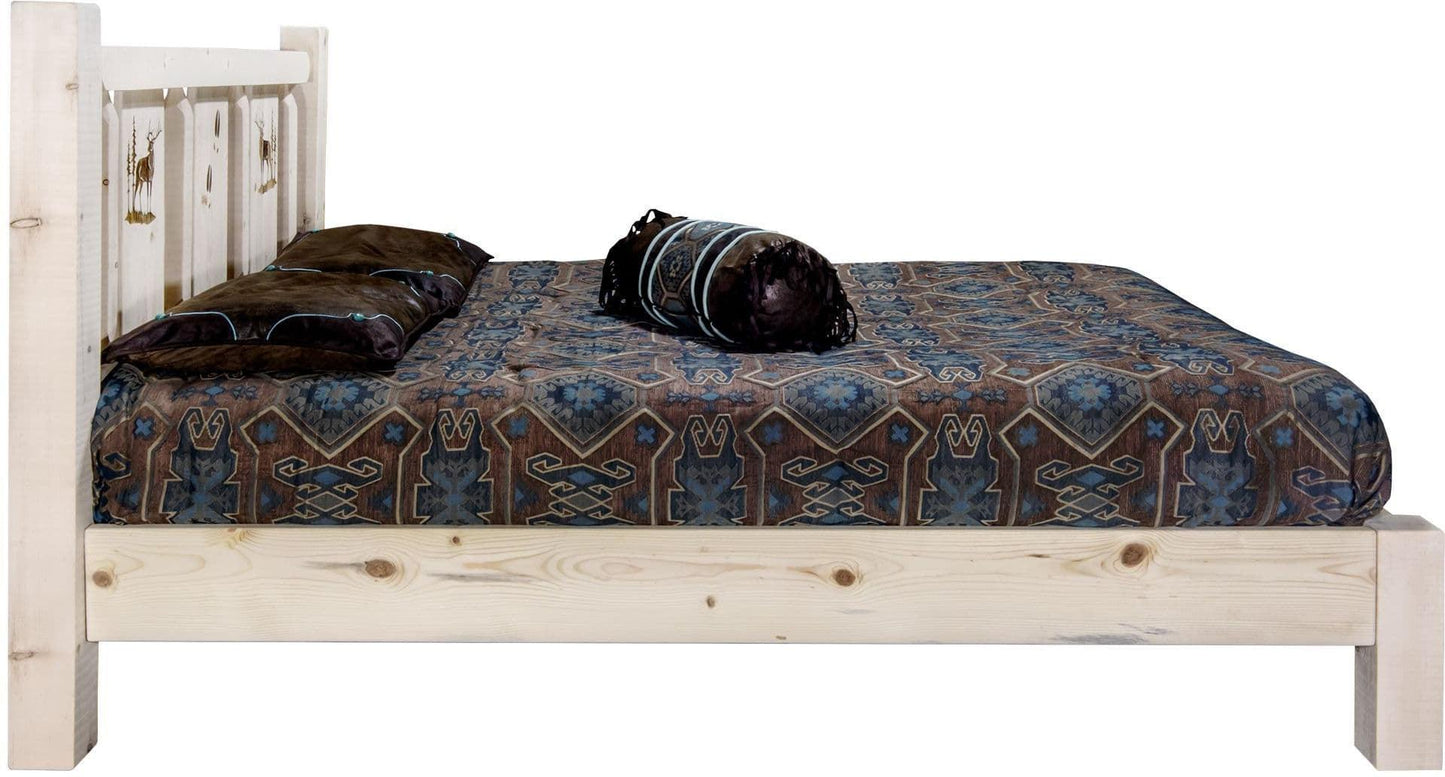 Montana Woodworks Homestead Kollektion California King Plattform Bett - Unvollendet