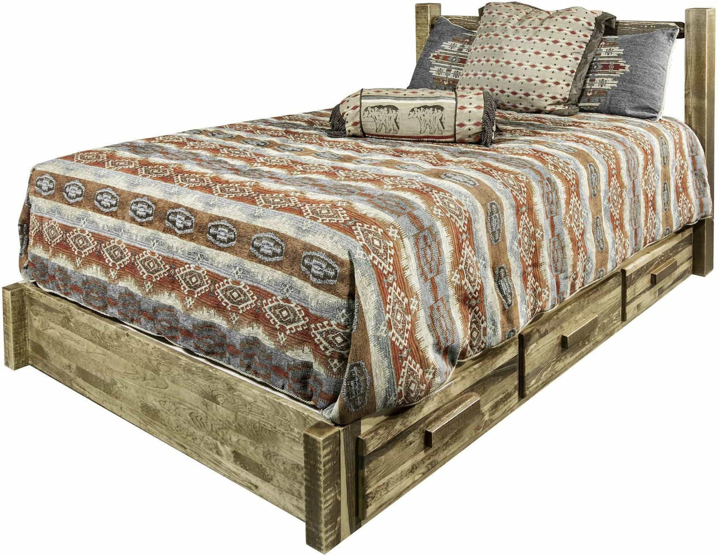 Montana Woodworks Homestead Kollektion California King Plattform Bett mit Lagerung