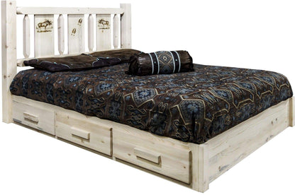 Montana Woodworks Homestead Kollektion California King Lagerplattform Bett - Klare Lacquer Finish