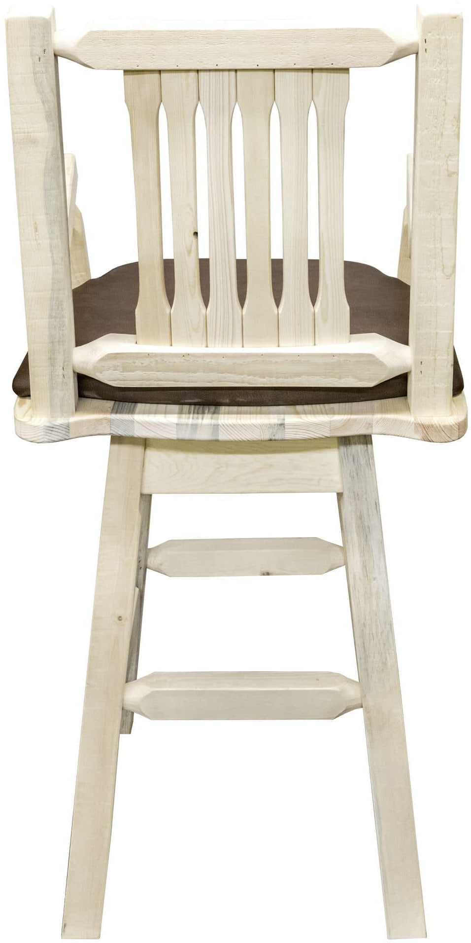 Montana Woodworks Homestead Kollektion Captain's Barshocker mit Rücken / Schwenk / Polstersitz
