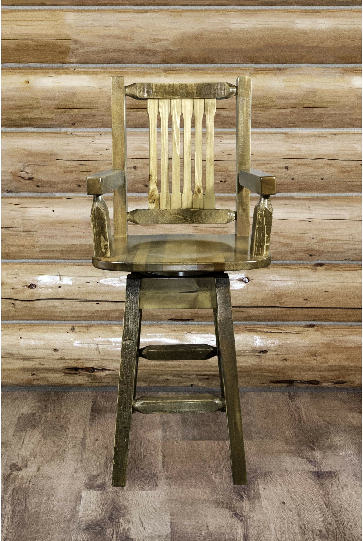 Montana Woodworks Homestead Kollektion Barshocker des Kapitäns mit Rücken & Schwenken