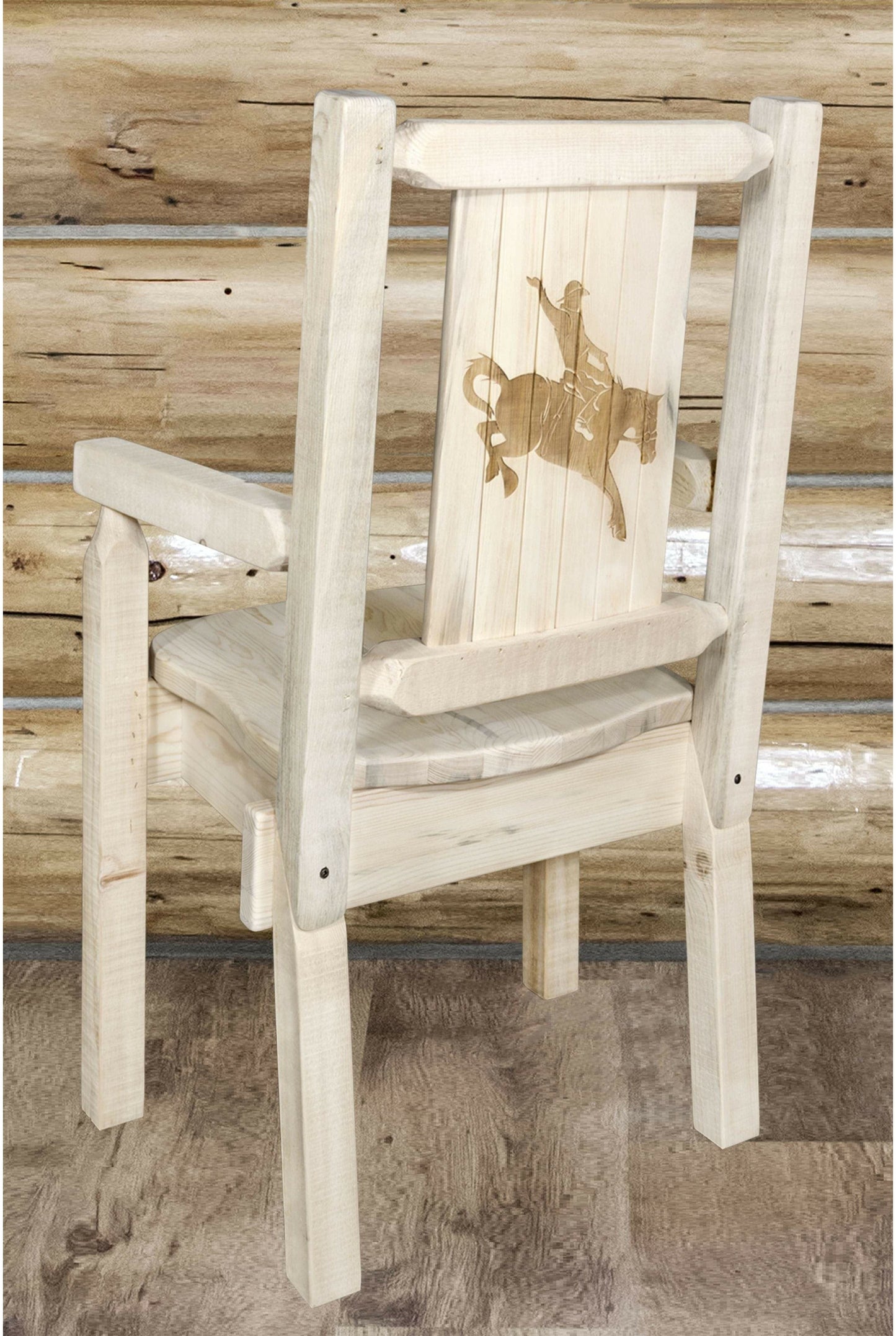 Montana Woodworks Homestead Kollektion Kapitänsstuhl mit Lasergravur - Bereit zum Abschluss