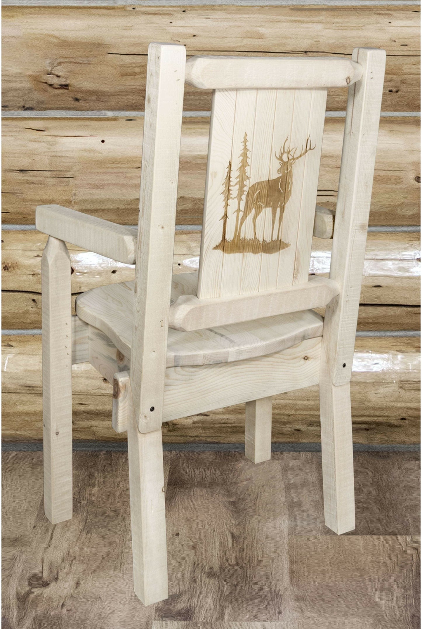 Montana Woodworks Homestead Kollektion Kapitänsstuhl mit Lasergravur - Bereit zum Abschluss
