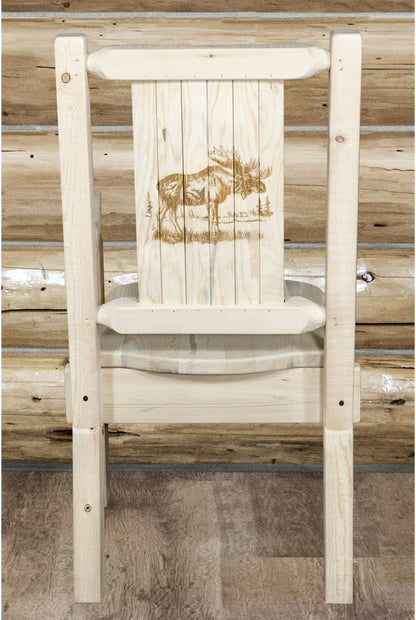 Montana Woodworks Homestead Kollektion Kapitänsstuhl mit Lasergravur - Bereit zum Abschluss
