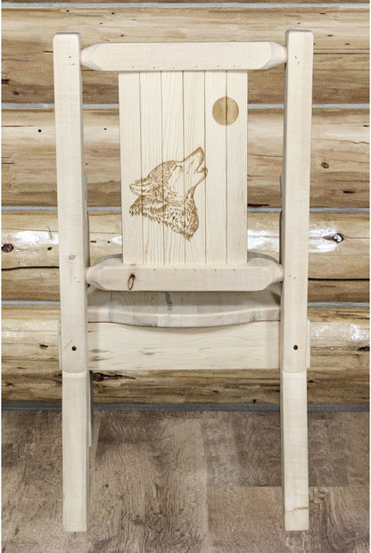 Montana Woodworks Homestead Kollektion Kapitänsstuhl mit Lasergravur - Bereit zum Abschluss
