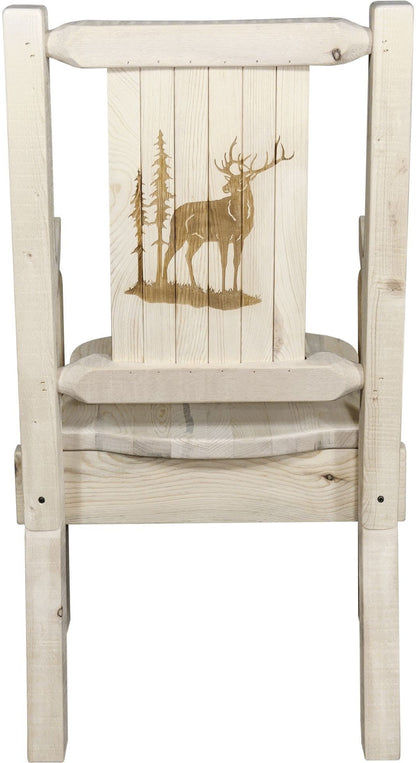 Montana Woodworks Homestead Kollektion Kapitänsstuhl mit Lasergravur - Bereit zum Abschluss