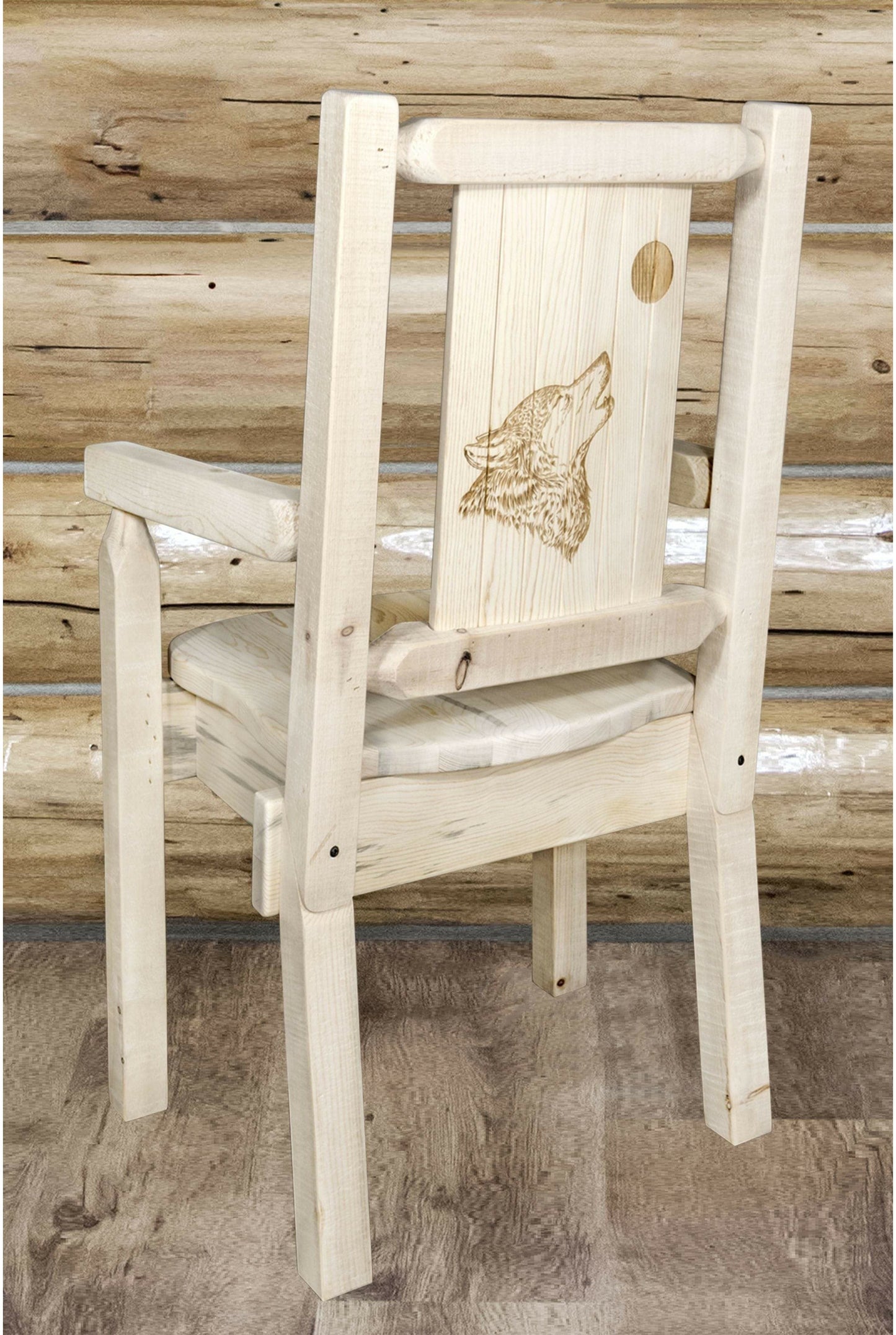 Montana Woodworks Homestead Kollektion Kapitänsstuhl mit Lasergravur - Bereit zum Abschluss