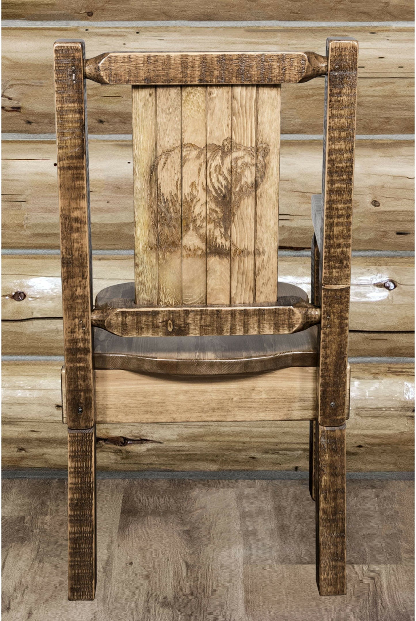 Montana Woodworks Homestead Kollektion Kapitänsstuhl mit Lasergravur - Flecken & Lacquer Finish