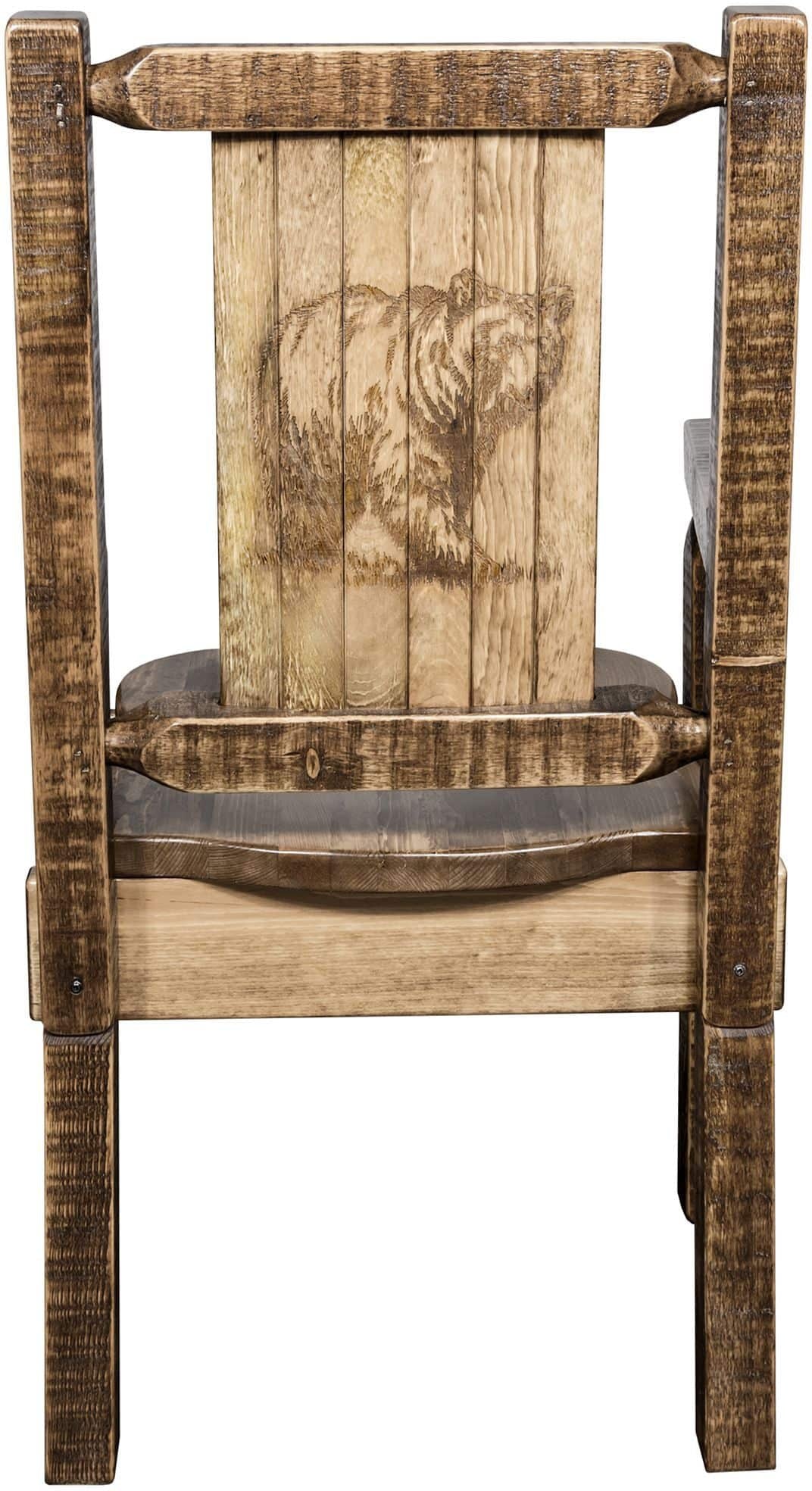 Montana Woodworks Homestead Kollektion Kapitänsstuhl mit Lasergravur - Flecken & Lacquer Finish