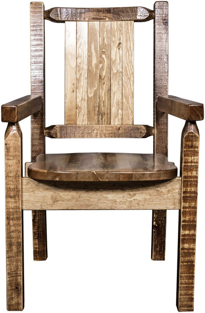 Montana Woodworks Homestead Kollektion Kapitänsstuhl mit Lasergravur - Flecken & Lacquer Finish