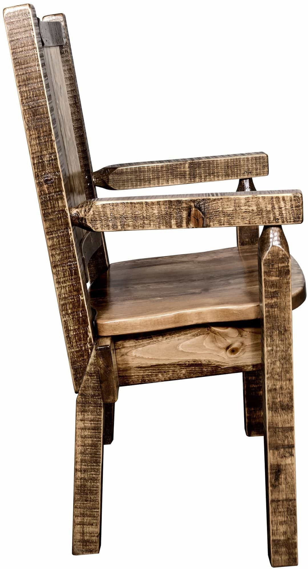 Montana Woodworks Homestead Kollektion Kapitänsstuhl mit Lasergravur - Flecken & Lacquer Finish
