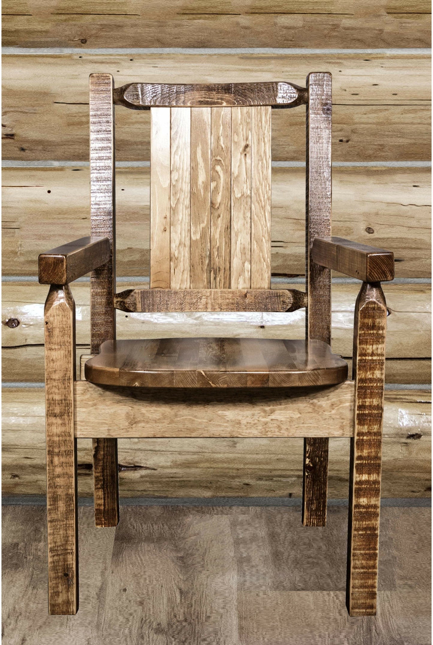 Montana Woodworks Homestead Kollektion Kapitänsstuhl mit Lasergravur - Flecken & Lacquer Finish