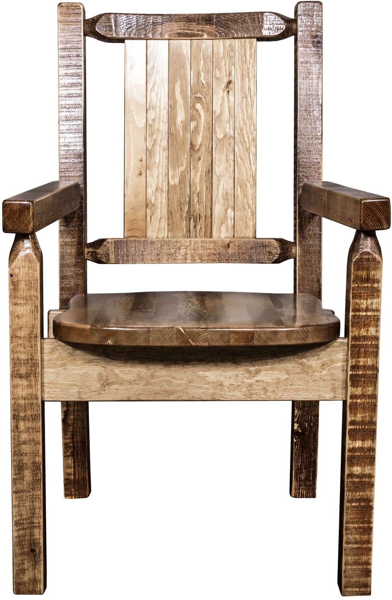Montana Woodworks Homestead Kollektion Kapitänsstuhl mit Lasergravur - Flecken & Lacquer Finish