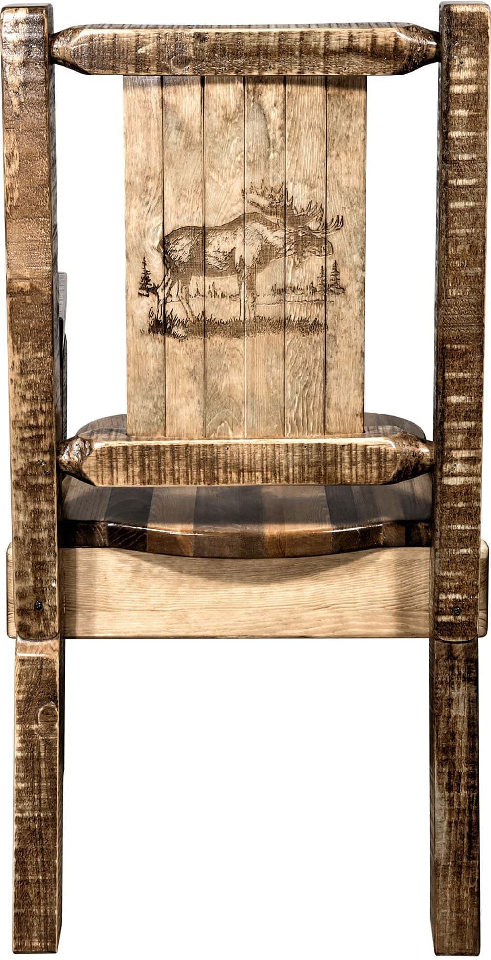 Montana Woodworks Homestead Kollektion Kapitänsstuhl mit Lasergravur - Flecken & Lacquer Finish