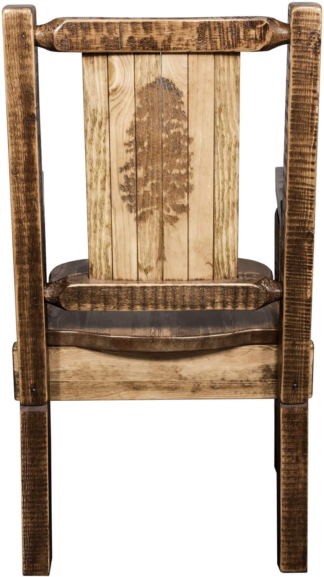 Montana Woodworks Homestead Kollektion Kapitänsstuhl mit Lasergravur - Flecken & Lacquer Finish
