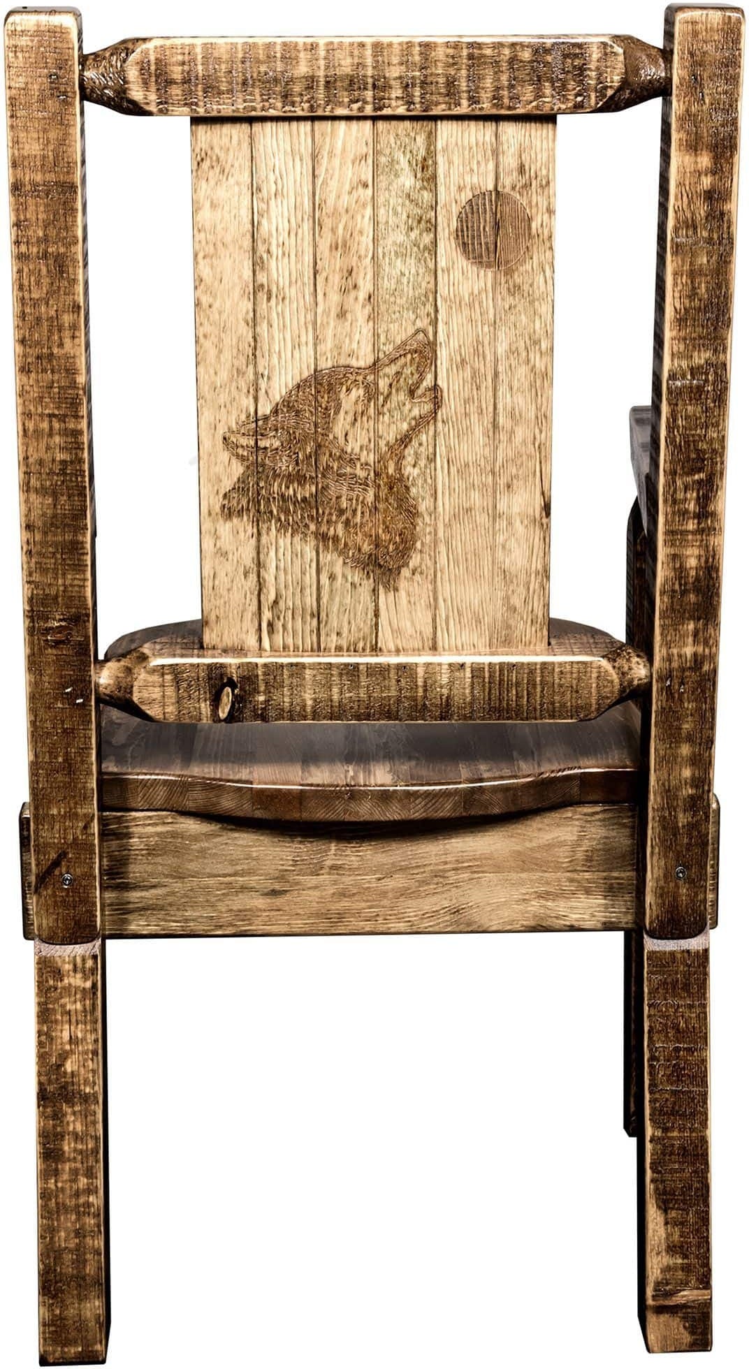 Montana Woodworks Homestead Kollektion Kapitänsstuhl mit Lasergravur - Flecken & Lacquer Finish